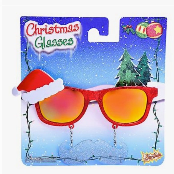 1 PC Holiday Christmas Party Fun Santa Ho Ho Ho Licensed Sunglass Sun-Stach - Picture 5 of 7